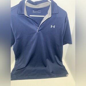 Under Armour Men's Navy and Gray Polo Shirt